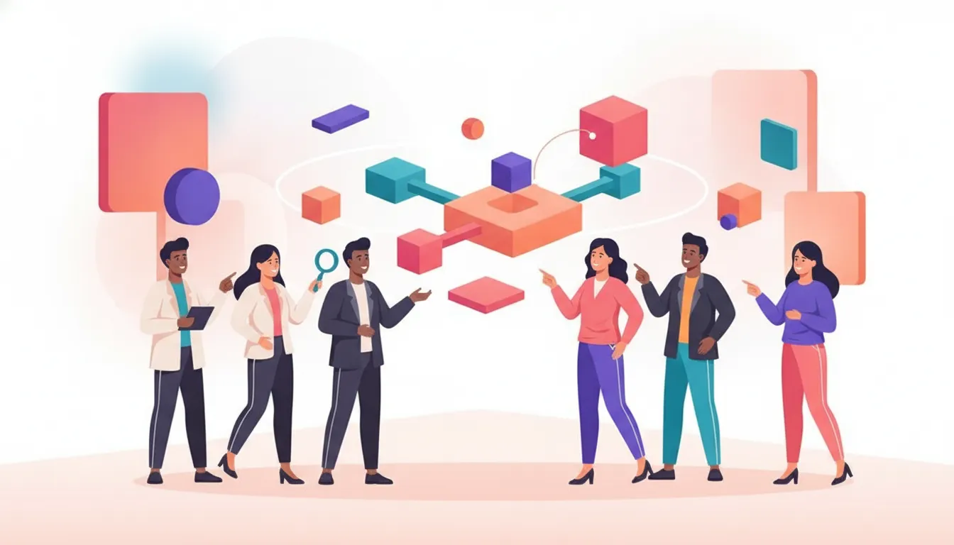 AI marketing leaders exploring colorful survey insights